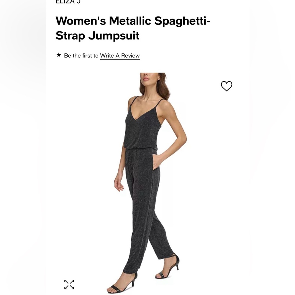 Eliza J metallic cocktail jumpsuit